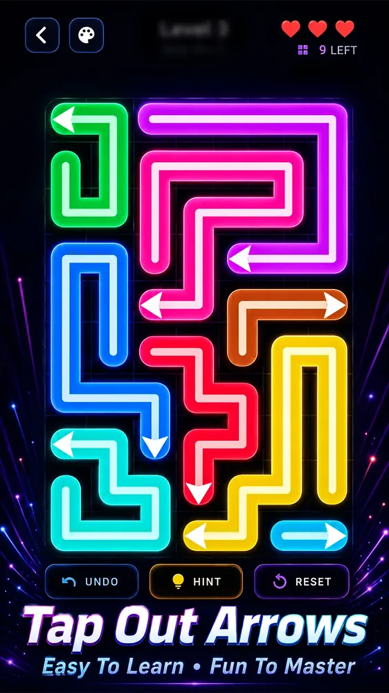 Arrows Escape Screenshot 2 - Untangle Complex Grid Mazes