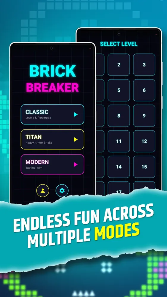 Brick Breaker Pixel Blitz Screenshot 9 - Victory Rewards and Game Modes