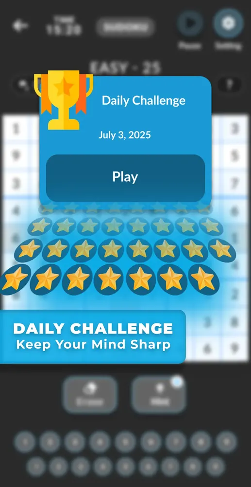 Sudoku Screenshot 4 - Daily Challenges & Medals