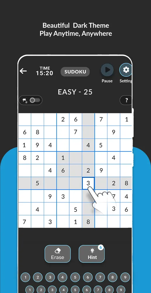 Sudoku Screenshot 5 - Dark Mode & Custom Themes